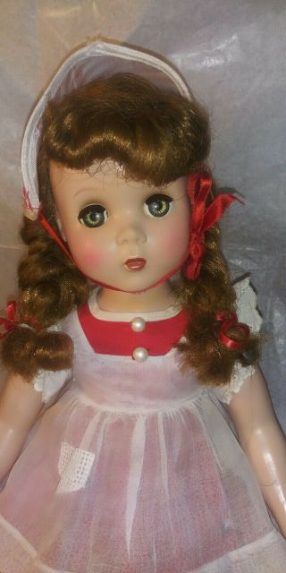 1950s 17 Inch Madame Alexander Polly Pigtails Doll