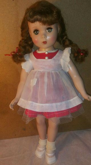 1950s 17 inch Madame Alexander Polly Pigtails doll 2