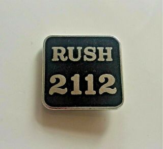 Rush 2112 Vintage Black Enamel Pin Badge Peart Lee Lifeson Retro Heavy Rock