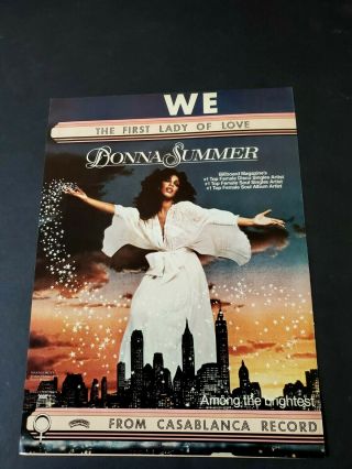 Donna Summer The First Lady Of Love (1977) Rare Print Promo Poster Ad