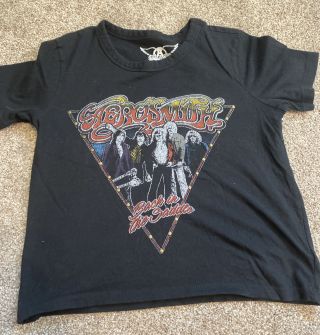Aerosmith Back In The Saddle Cropped Concert T - Shirt Extra - Small Studded