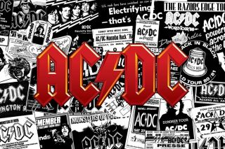 Music Rock Group Ac/dc Collage Poster 36x24