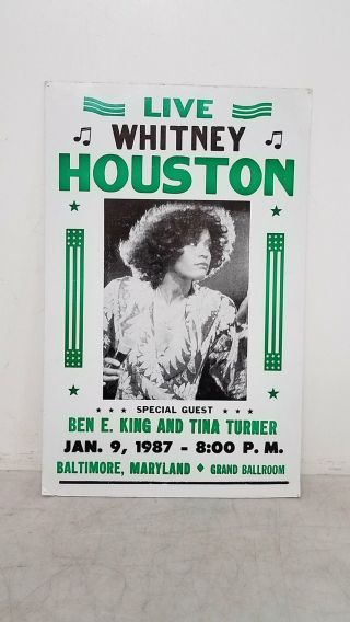 Whitney Houston Live Jan 9 1987 Baltimore Grand Ballroom Poster