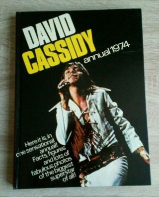 David Cassidy Annual 1974 Vintage/retro Pop Music Hardback Book