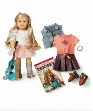 American Girl Tenney Grant Doll Set Spotlight Outfit Guitar Tenny Bundle Nib