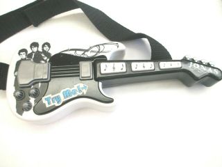 Jonas Brothers 8 " Mini Toy Guitar W/strap Plays Music W/battery Euc Babw Disney