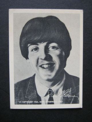 1965 Happy - Ade Beatles Collector Card _paul Mccartney