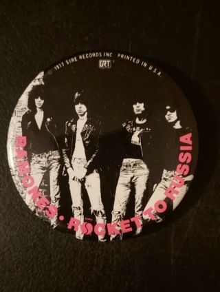 1977 Ramones Vintage 3 " Pin Button 