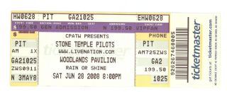 Stone Temple Pilots The Color Turning Black Francis 6/28/08 Houston Tx Ticket