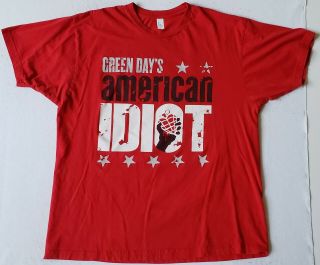Green Day American Idiot York City Size Xl Red T - Shirt