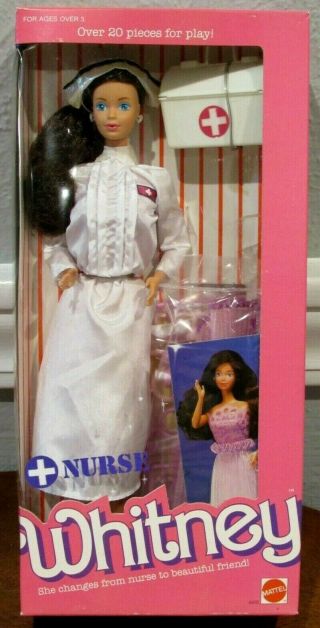 Vintage 1987 Barbie " Nurse Whitney " Brunette Doll - 4405 - Factory
