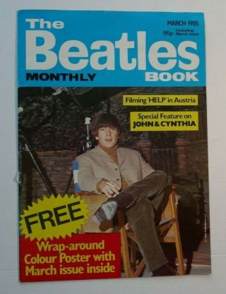 The Beatles Wrap - Around Poster From The Beatles Monthly Book March 1985 - Ex