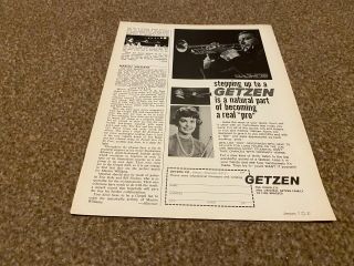 (jbf12) Advert 11x6 " Doc Severinsen & Getzen Trumpet