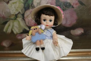 Id.  Vsfay Vintage Madame Alexander - Kins Bkw Bru Wendy Doll Tag Dress W/doll