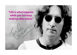 John Lennon Quote A4 Signed Photograph Poster Choice Of Frame