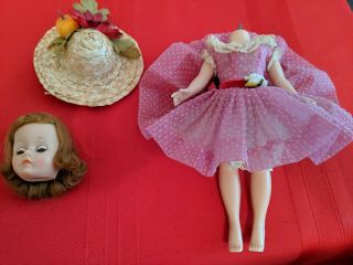 1950s Madame Alexander Cissette 9 " Doll Tagged Purple Dress