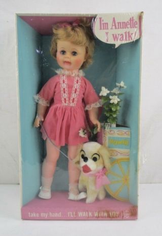Rare Vintage Uneeda Doll " Talking Annette " 13 Inches Sleepy Eyes