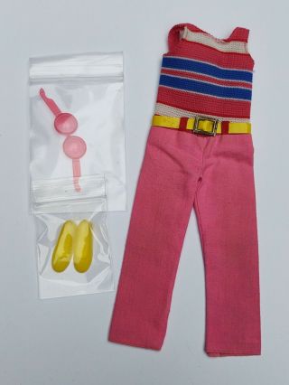 Vintage Barbie Skipper 1970 Pak Summer Slacks Outfit Complete Pink Variation