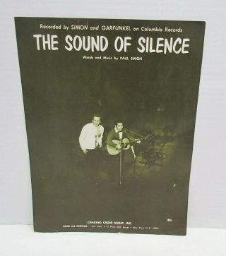 Simon And Garfunkel The Sound Of Silence Sheet Music 1965 Paul Simon Columbia