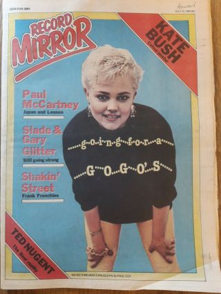 Record Mirror July 12th 1980 Belinda Carlisle Cover Kate Bush Poster