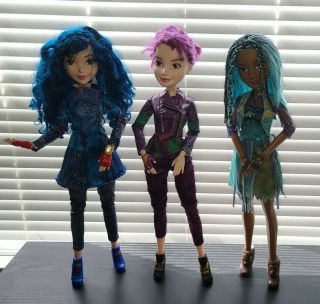 Disney Descendants 2 Life Size Dolls 28” Tall Set Of 3 Evie Mal Uma Just Play