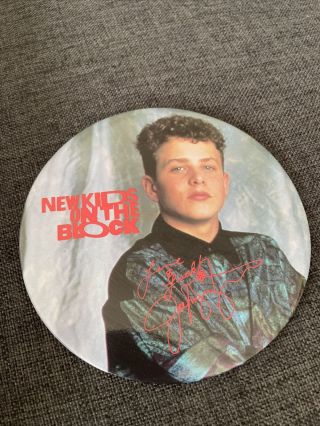 Vintage Kids On The Block Joey Giant 6”inch Button - Nkotb,