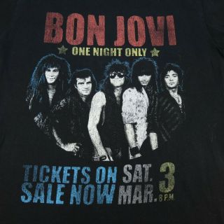 Bon Jovi Retro Vintage Style Concert Tee T Shirt Mens S Jon
