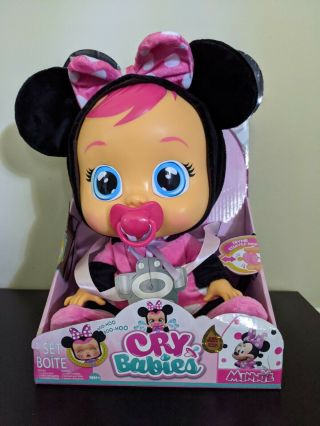 Rare - Minnie Mouse - Cry Babies Magic Tears Doll By Imc Toys
