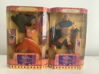 1995 The Hunchback Of Notre Dame Esmeralda And Phoebus Barbie Ken Doll Set Nrfb