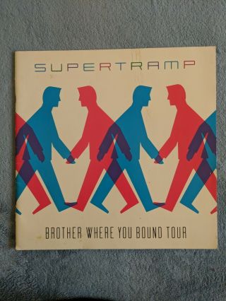 Supertramp Brother Where You Bound 1985 (12 X 12) Tour Book (gc)