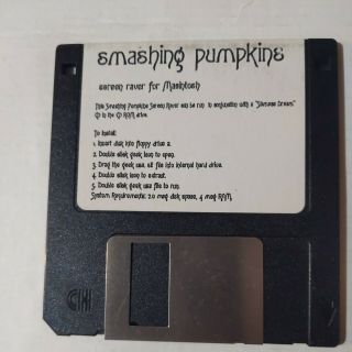 Smashing Pumpkins Screen Raver For Macintosh Cd Rom Drive Floppy Disc
