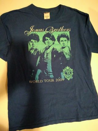 Jonas Brothers World Tour 2009 Shirt Med Concert T - Shirt Band Shirts Memorabilia