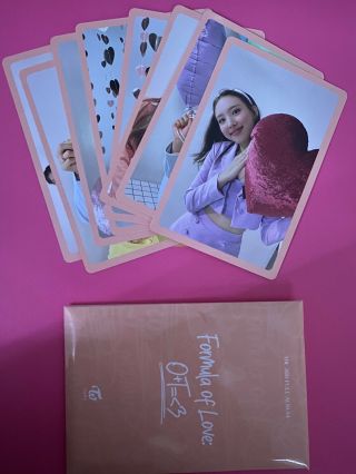 Twice Formula Of Love Official Pre - Order Photocard Set - Full Of Love