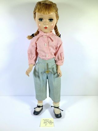 C Madame Alexander Doll Vintage 18 " Polly Pigtails Braids Maggie Face 1950 