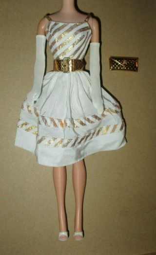 Vintage Barbie Country Club Dance 1627 1965 Dress Purse Belt Gloves Heels
