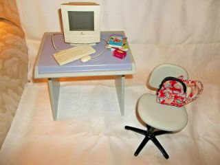 Girl Of Today American Girl Retired Mini Macintosh Computer Desk Chair Glasses