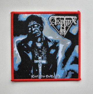 Asphyx [red] - Woven Patch / Autopsy Hail Of Bullets Morgoth Hooded Menace