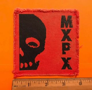 Vintage Mxpx Patch Pop Punk Rock & Roll Red Black Skull Nofx Green Day Blink 182
