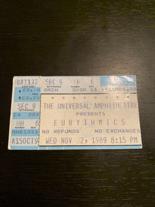 The Eurythmics Concert Ticket Stub 1989 Los Angeles