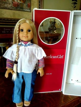 American Girl Julie Albright Doll - Retired - Blonde Hair W/ Braid & Brown Eyes