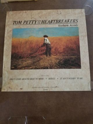 Tom Petty And & The Heartbreakers Southern Accents 1985 Album Large Promo Poster