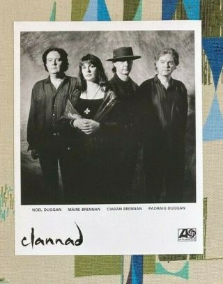Clannad Promo Black & White 8x10 Photograph 1998 Irish Folk