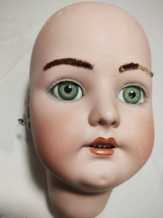 Antique Doll German Bisque Head 1078 Simon Halbig 16.  5 Circumference 9 " Tall