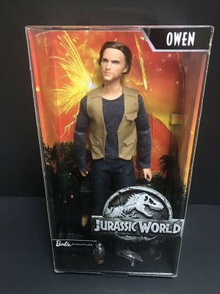 2017 Jurassic World Owen Barbie Ken Doll Chris Pratt Jurassic Park Articulated
