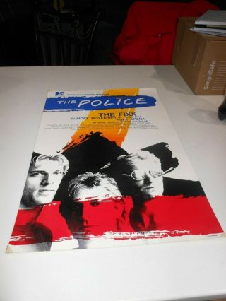 Vtg Music Poster: 1983 The Police At Rupp Arena (ky) & Special Guest The Fixx