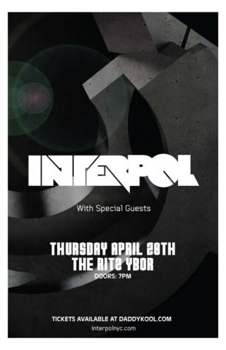 Interpol [concert Poster] 11 X 17