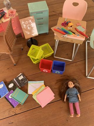 Our Generation Doll School Room School ￼ Accessories American Girl Doll Set Lot￼