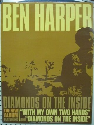 Ben Harper 2003 Diamonds On The Inside Promo Poster &