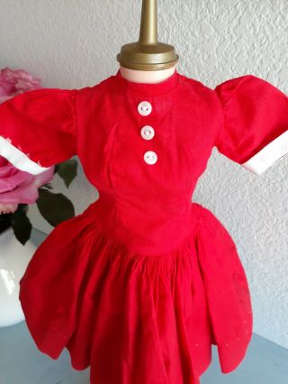 Vintage Madame Alexander CISSY 1958 Red with Buttons Dress 2211 Tagged 3