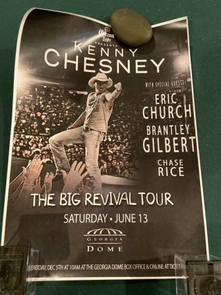 Kenny Chesney Eric Church Advertisement Concert Poster Atlanta - Georgia Dome